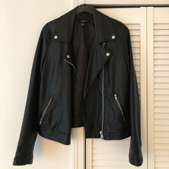 Forever 21 Jackets & Blazers - F21 black faux leather jacket